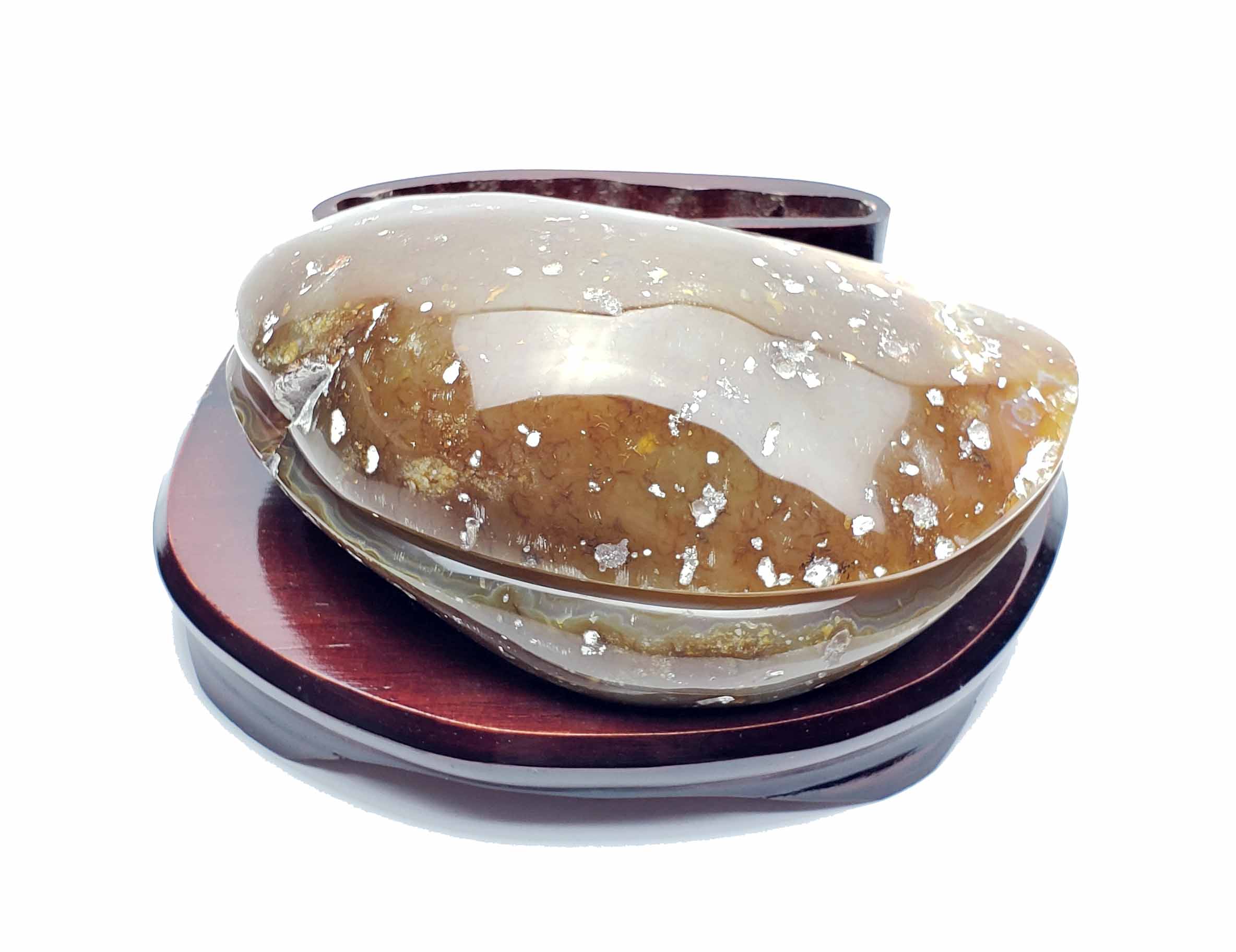 Agate Geode on Wood Stand - Image 2