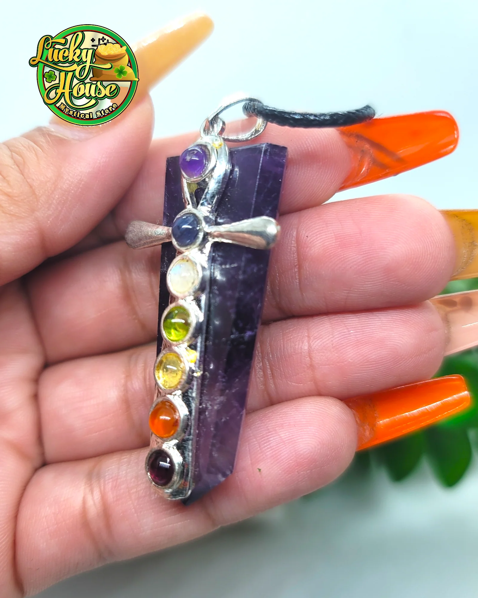 Amethyst Chakra Ankh Pendant - Image 3