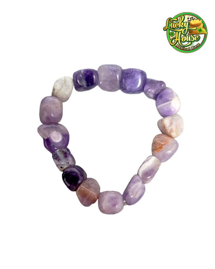 Amethyst Tumbled Stone Bracelet Bulk