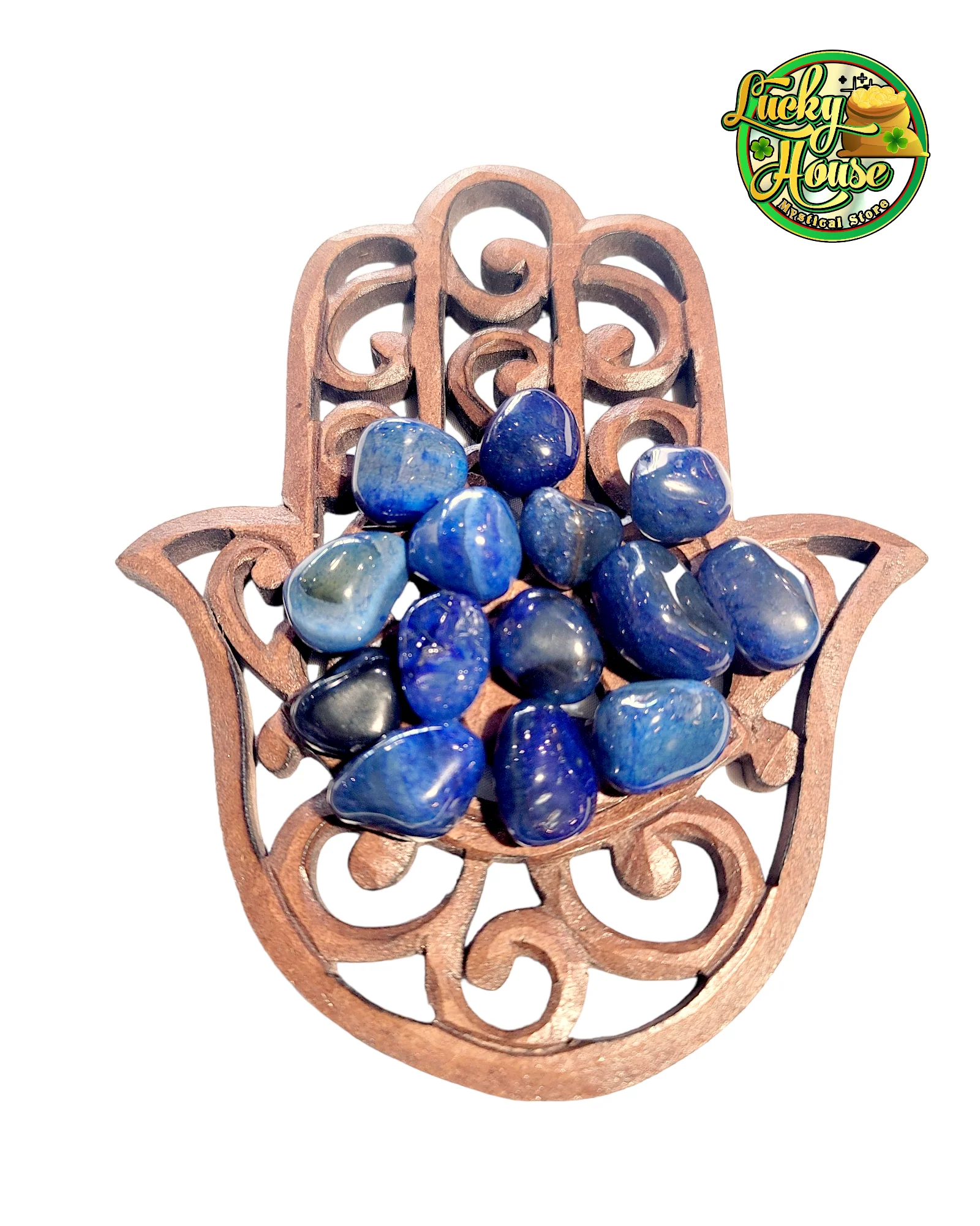 Blue Agate Tumbled Stone - Image 2