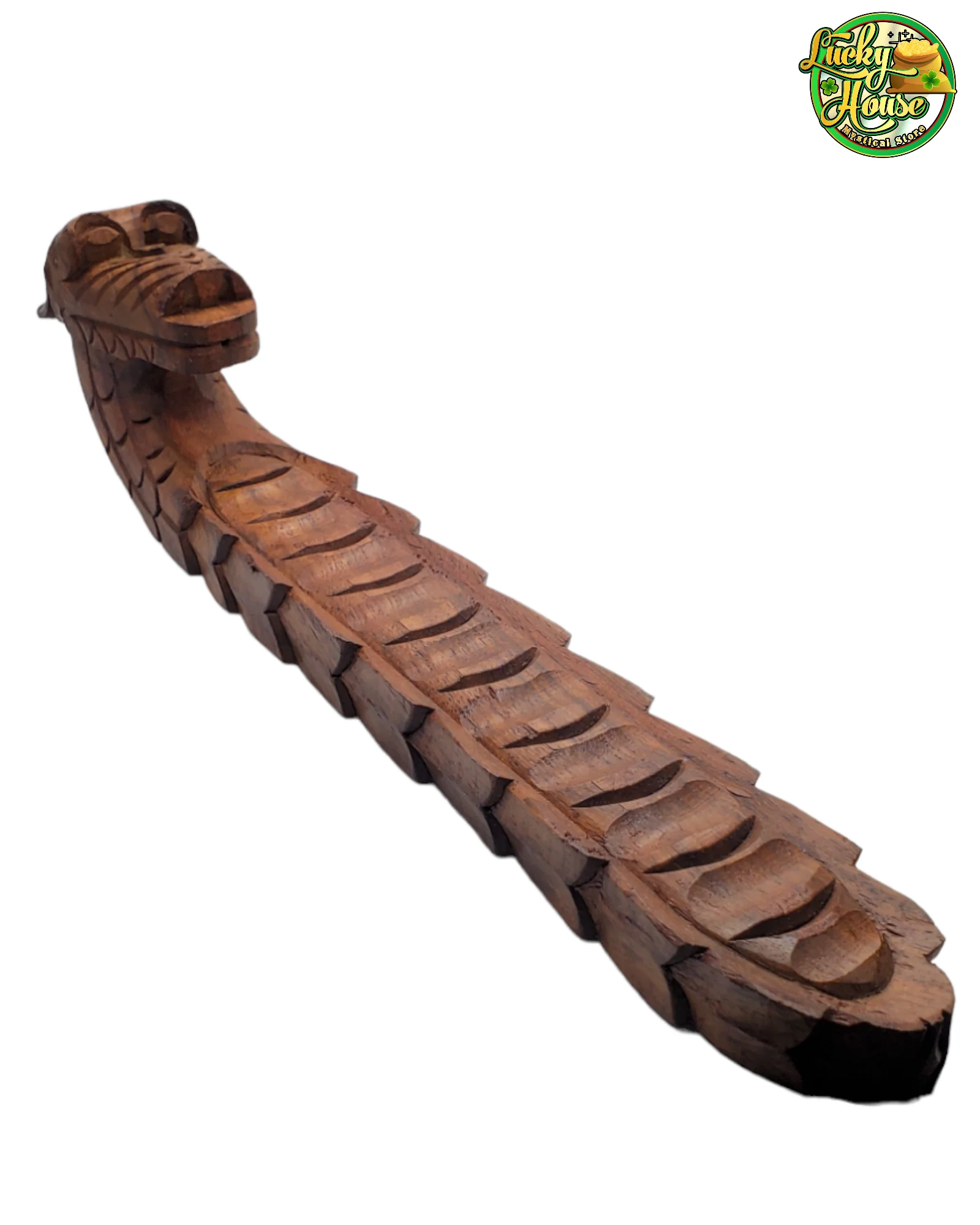 Wooden Dragon Incense Holder - Image 2