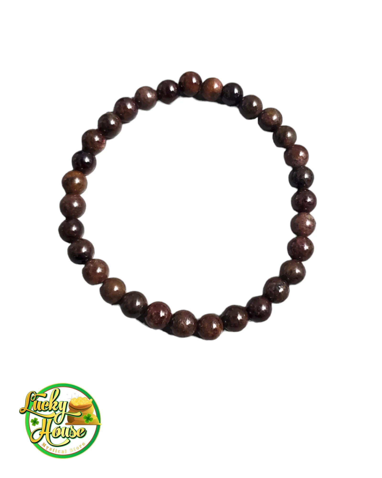 Garnet Sphere Bracelet 6mm