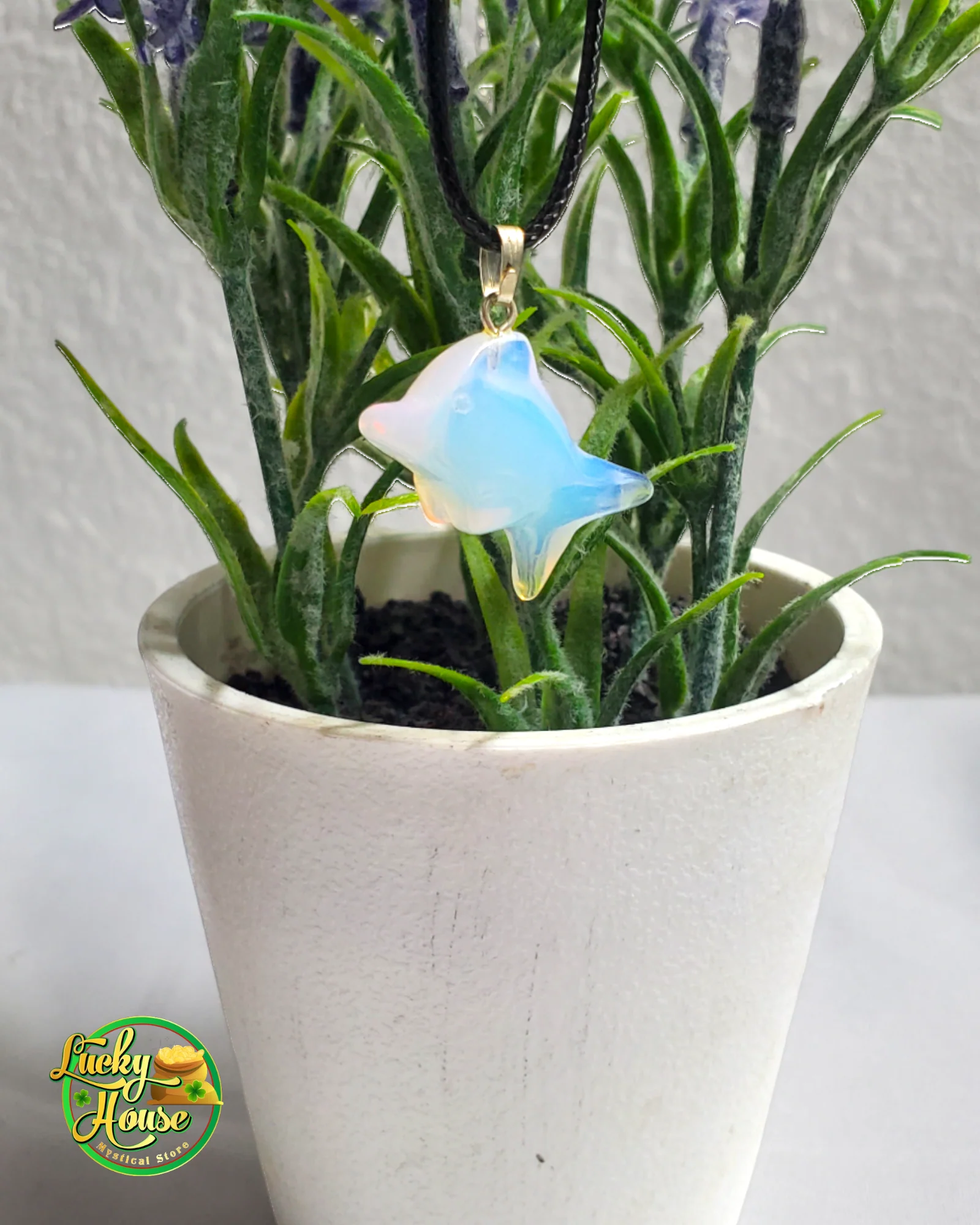Opalite Dolphin Pendant