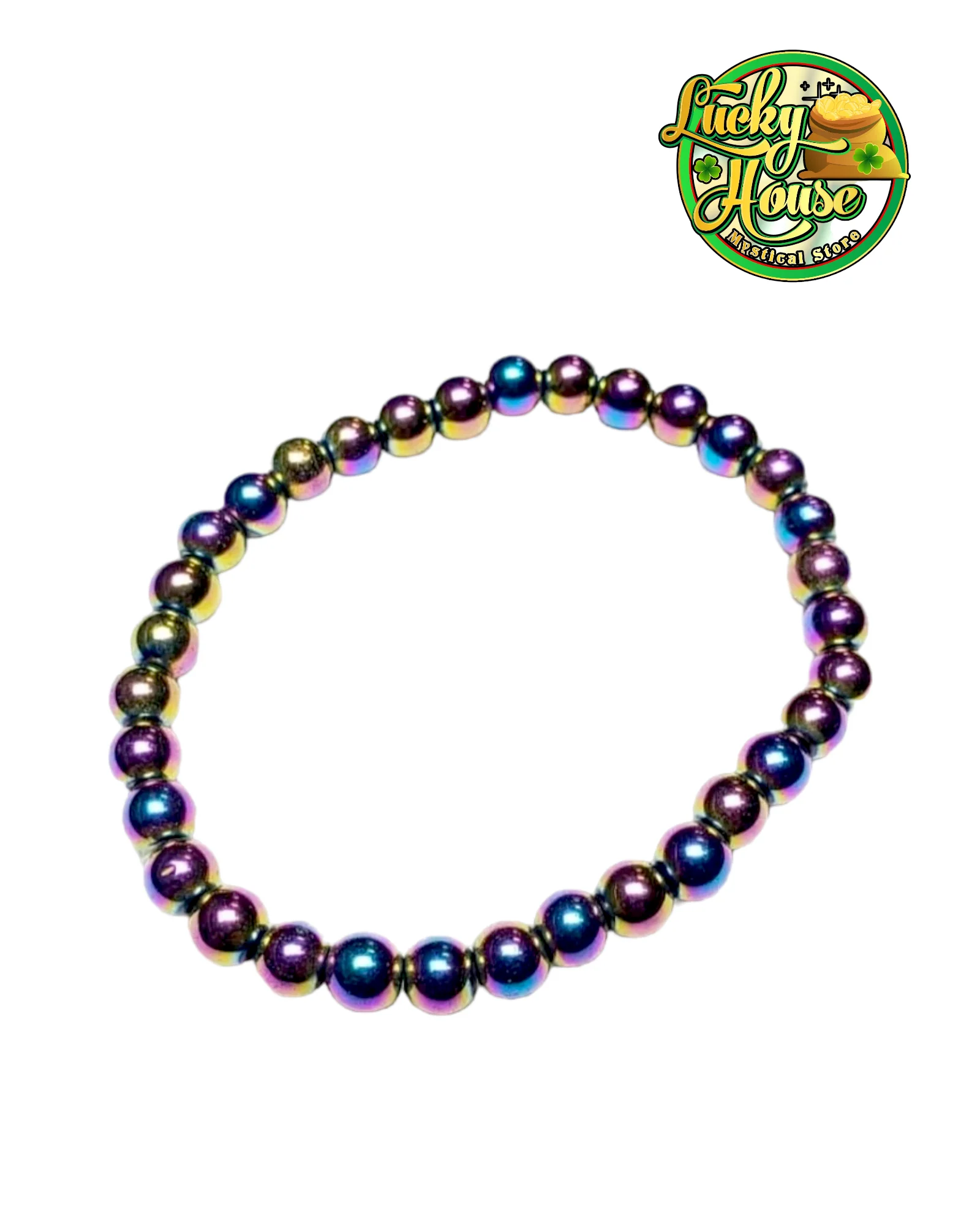 Rainbow Hematite Sphere Bracelet - Image 3