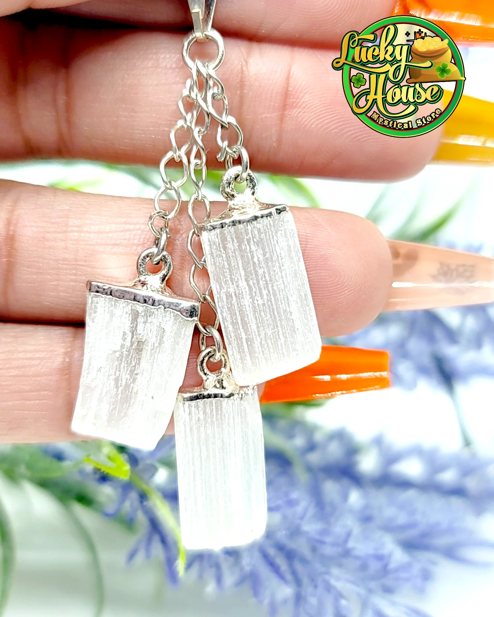 Selenite Triple Pendant - Image 3
