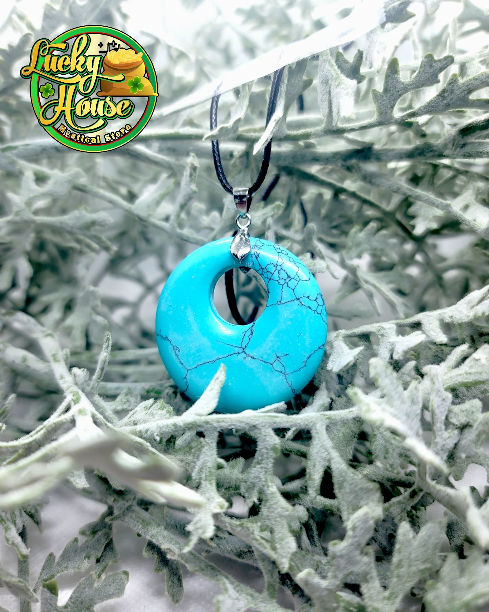 Turquoise Round Pendant - Image 2