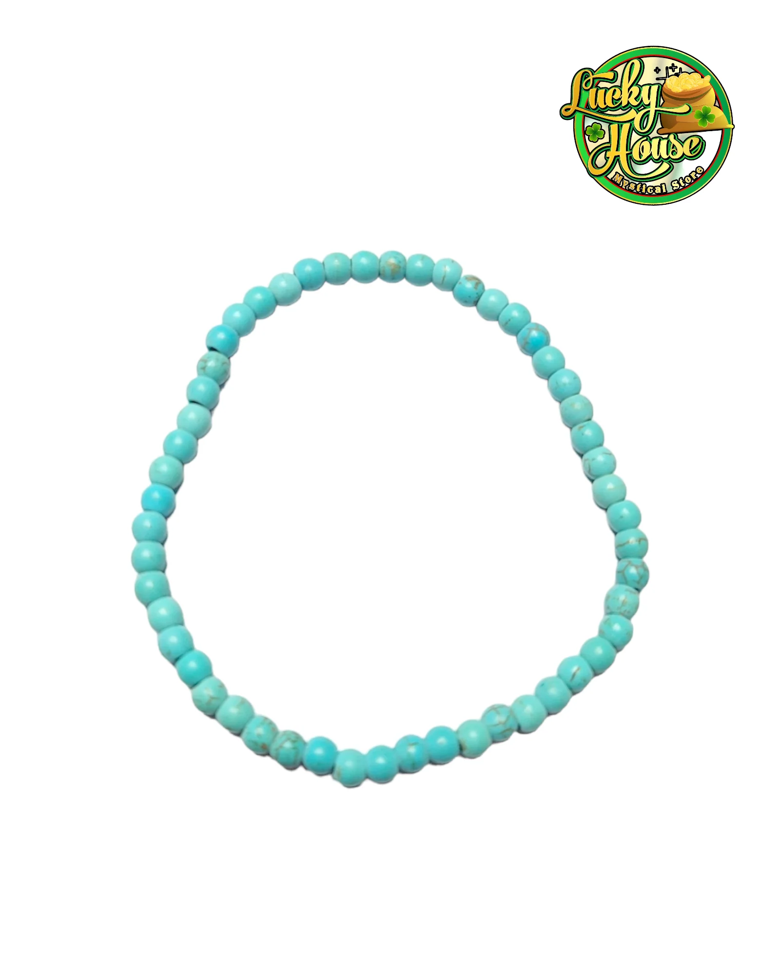Turquoise Sphere Bracelet 4mm - Image 2