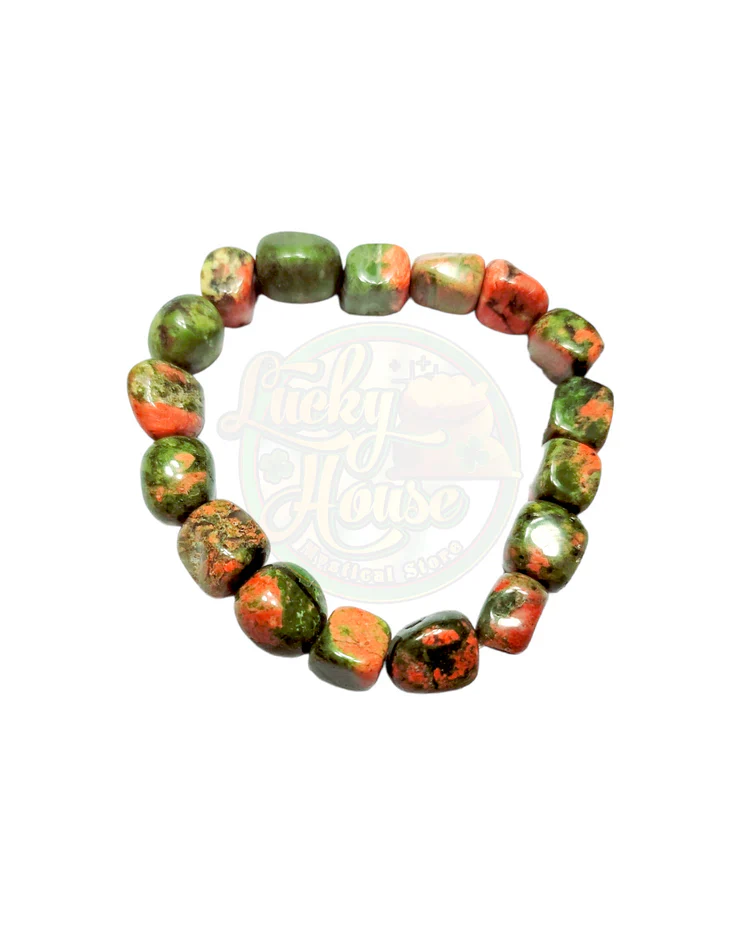 Unakite Jasper Tumbled Bracelet (Bulk)